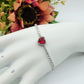 DIANA ~Chunky ~ Bracciale tennis con cuore in Cubic Zirconia