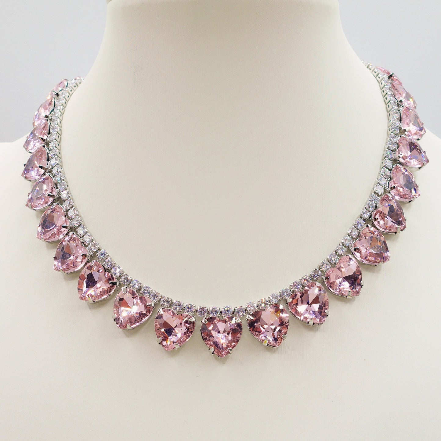 WENDY HEARTS - collier con pietre a CUORE sfaccettate e cubic zirconia