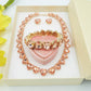 LUCE HEARTS Rose Gold SET -Collier orecchini e bracciale con pietre sfaccettate