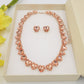 LUCE HEARTS Rose Gold SET -Collier orecchini e bracciale con pietre sfaccettate