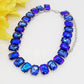 MARGOT Blue SET - COLLIER,BRACCIALE E ORECCHINI con pietre sfaccettate - LUCE COLLECTION