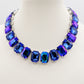 MARGOT Blue SET - COLLIER,BRACCIALE E ORECCHINI con pietre sfaccettate - LUCE COLLECTION