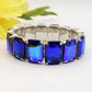 MARGOT Blue SET - COLLIER,BRACCIALE E ORECCHINI con pietre sfaccettate - LUCE COLLECTION