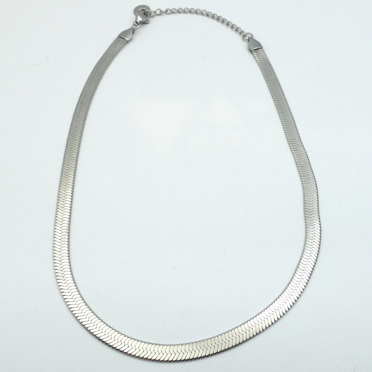ELEONOR ~ choker in ACCIAIO INOSSIDABILE catena snake piatta