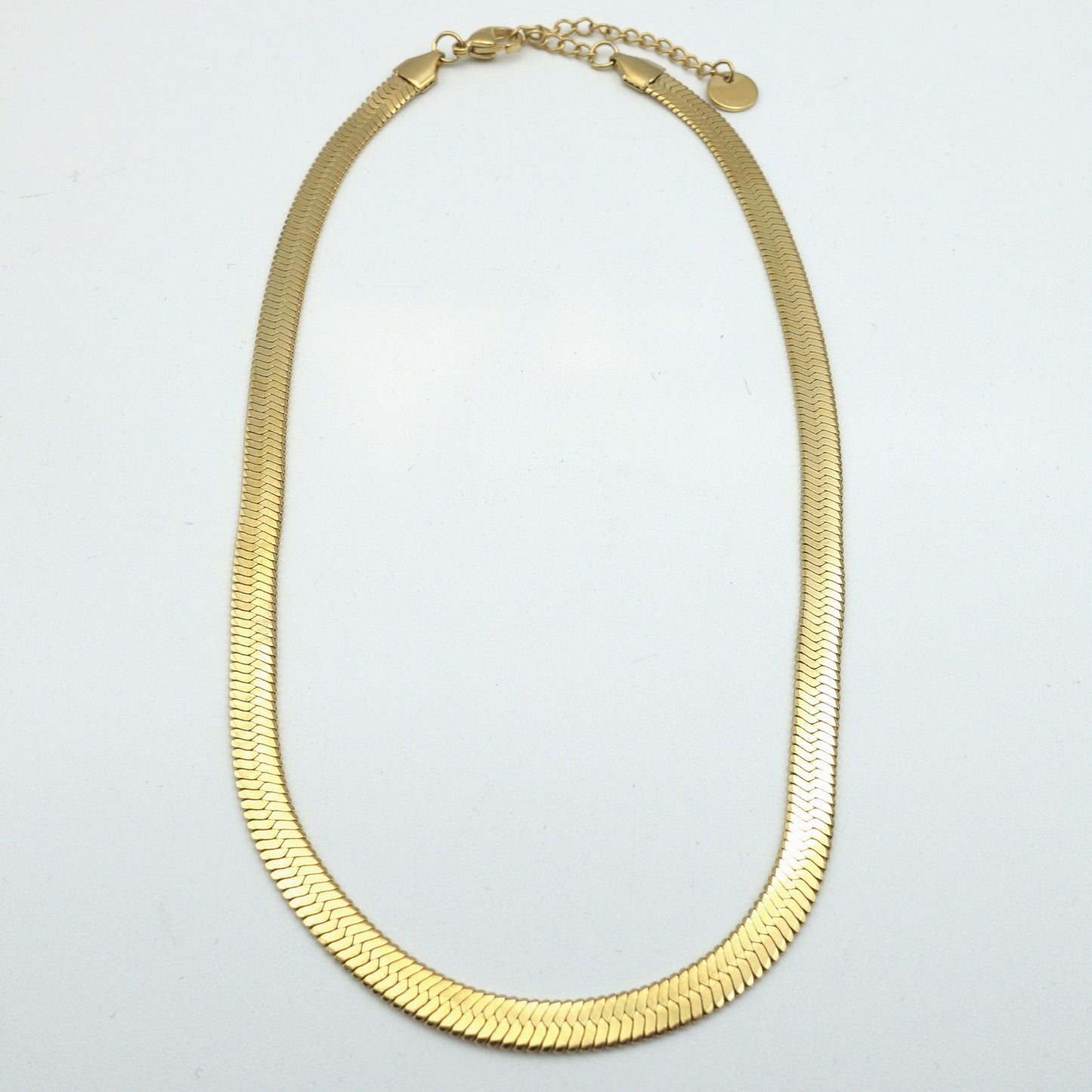 ELEONOR ~ choker in ACCIAIO INOSSIDABILE catena snake piatta