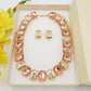 MARGOT Beige SET -Collier orecchini e bracciale con pietre sfaccettate