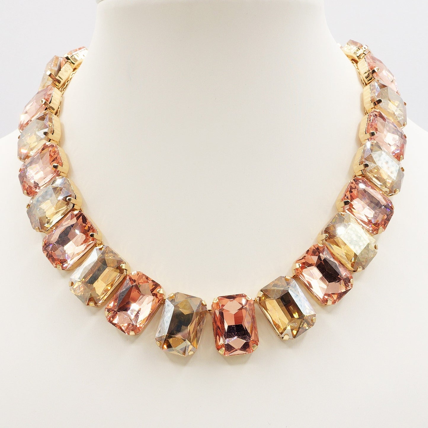 MARGOT collier con pietre sfaccettate - silver