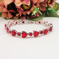 CHRISTELLE - bracciale tennis cuori alternati con cubic zirconia