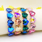 LUCE HEARTS- -Bracciale elasticizzato con pietre a cuore sfaccettate