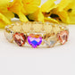 LUCE HEARTS- -Bracciale elasticizzato con pietre a cuore sfaccettate
