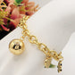 BABY ~ACCIAIO INOSSIDABILE - Bracciale con pallina chiama angeli e ciondoli nascita
