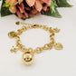 BABY ~ACCIAIO INOSSIDABILE - Bracciale con pallina chiama angeli e ciondoli nascita