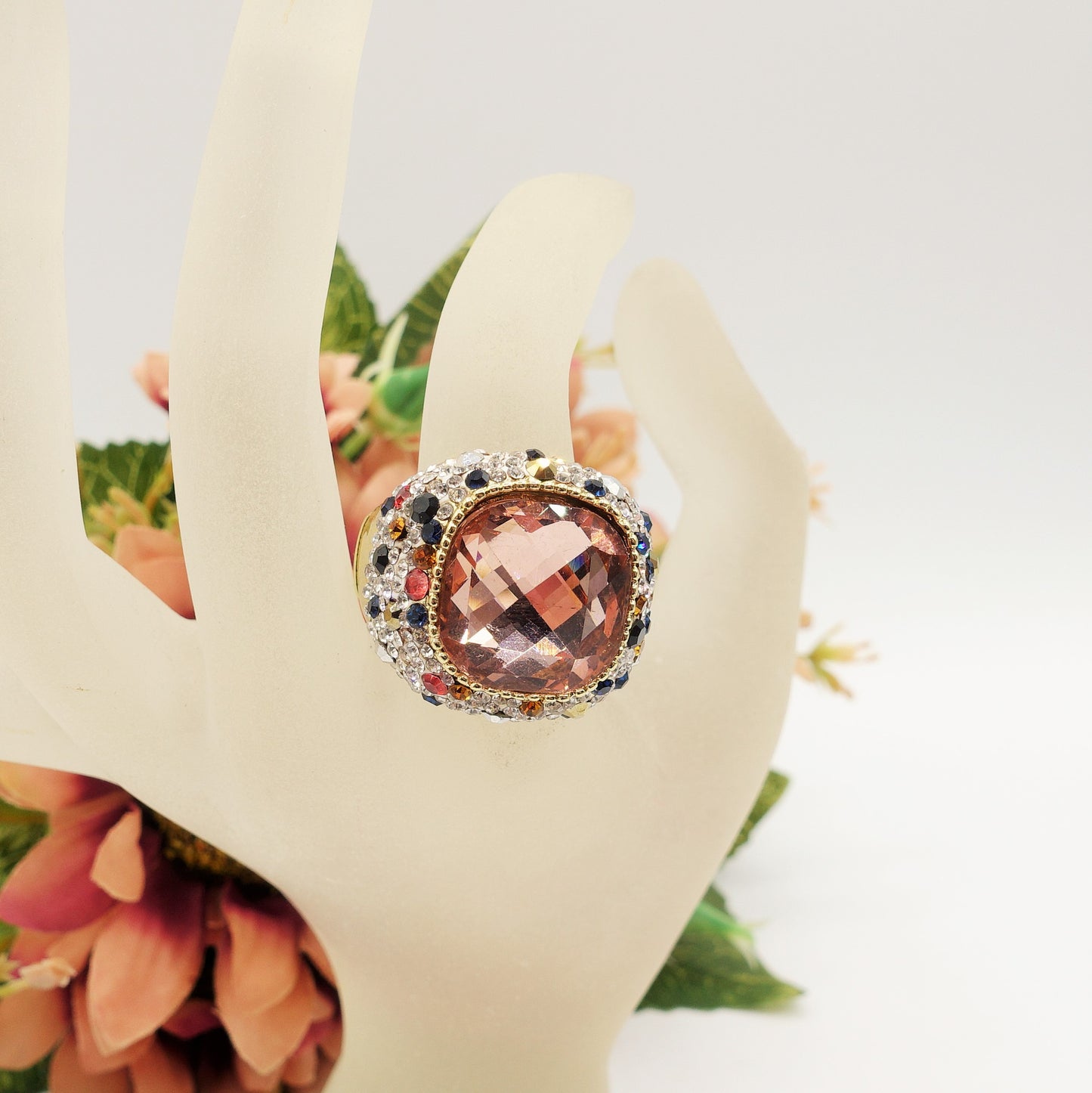 DIVA - Cocktail ring regolabile con cubic zirconia