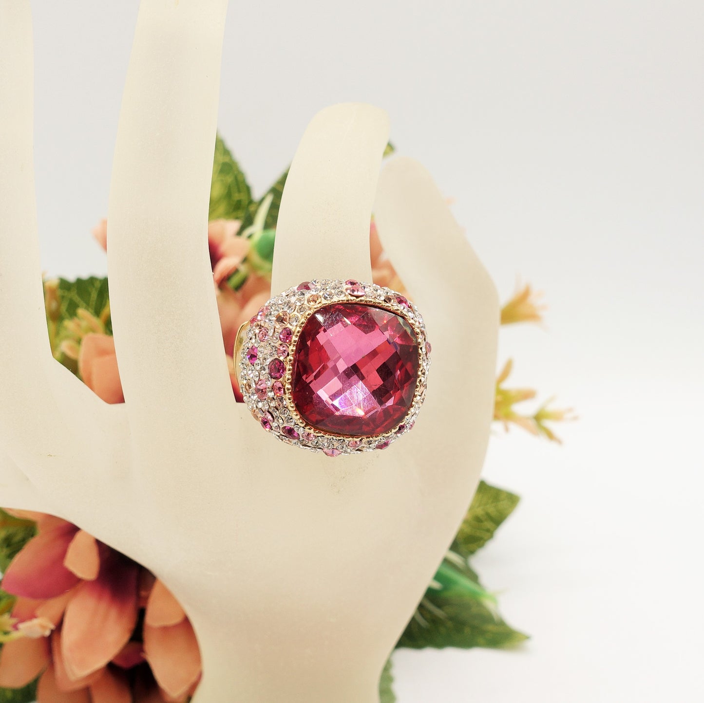DIVA - Cocktail ring regolabile con cubic zirconia
