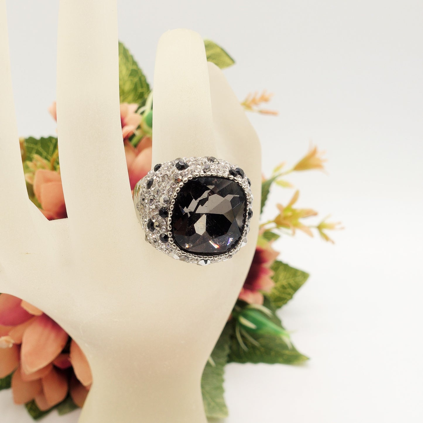 DIVA - Cocktail ring regolabile con cubic zirconia