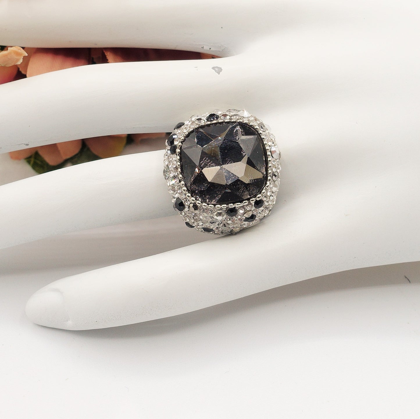 DIVA - Cocktail ring regolabile con cubic zirconia