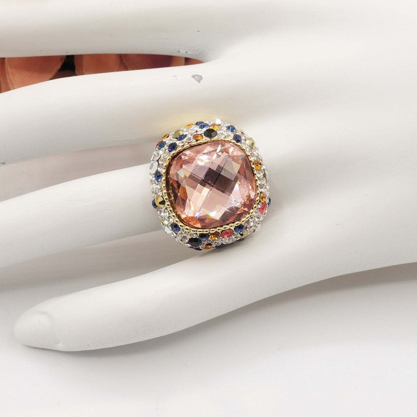 DIVA - Cocktail ring regolabile con cubic zirconia