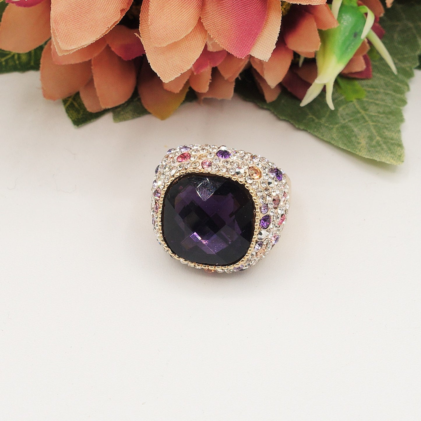 DIVA - Cocktail ring regolabile con cubic zirconia