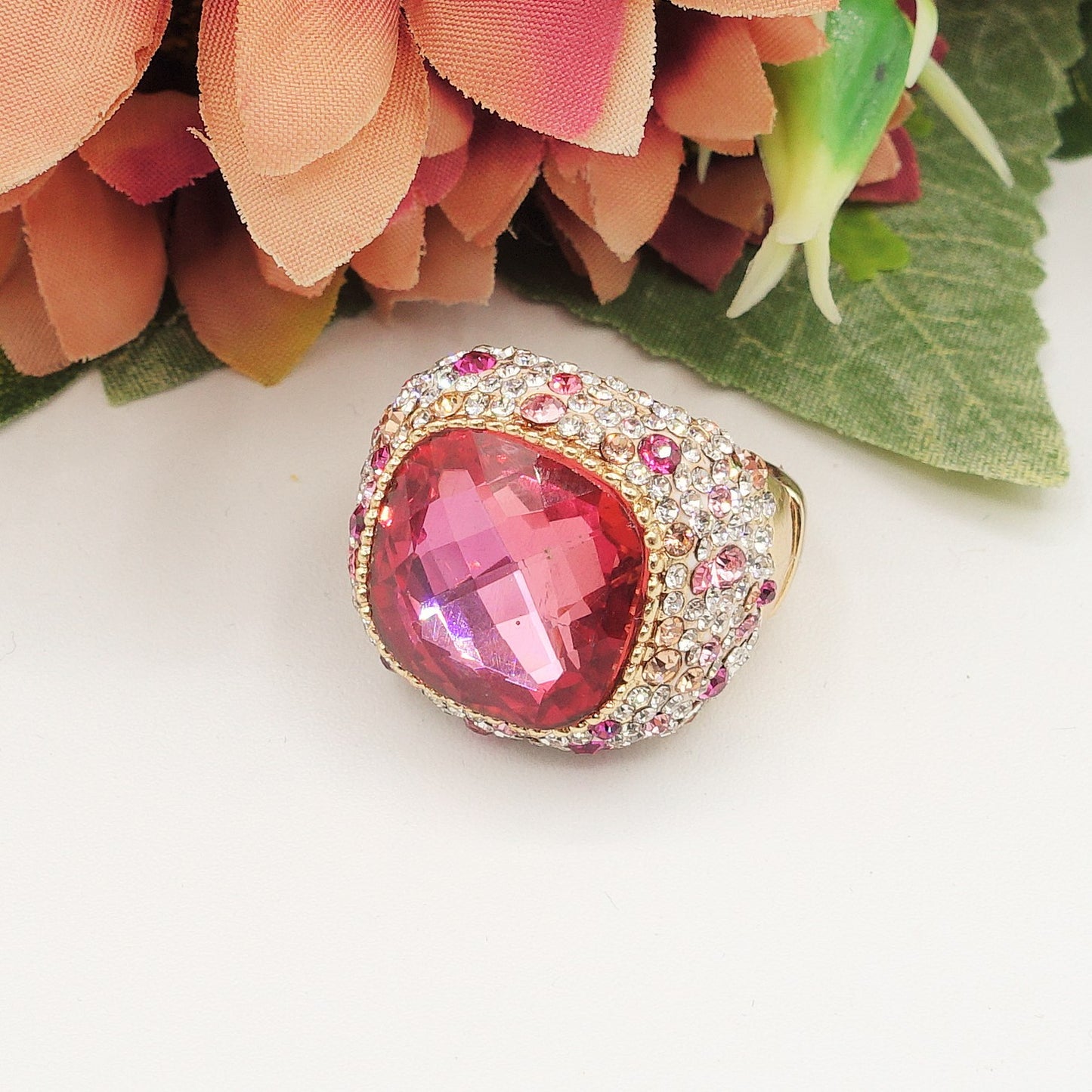 DIVA - Cocktail ring regolabile con cubic zirconia