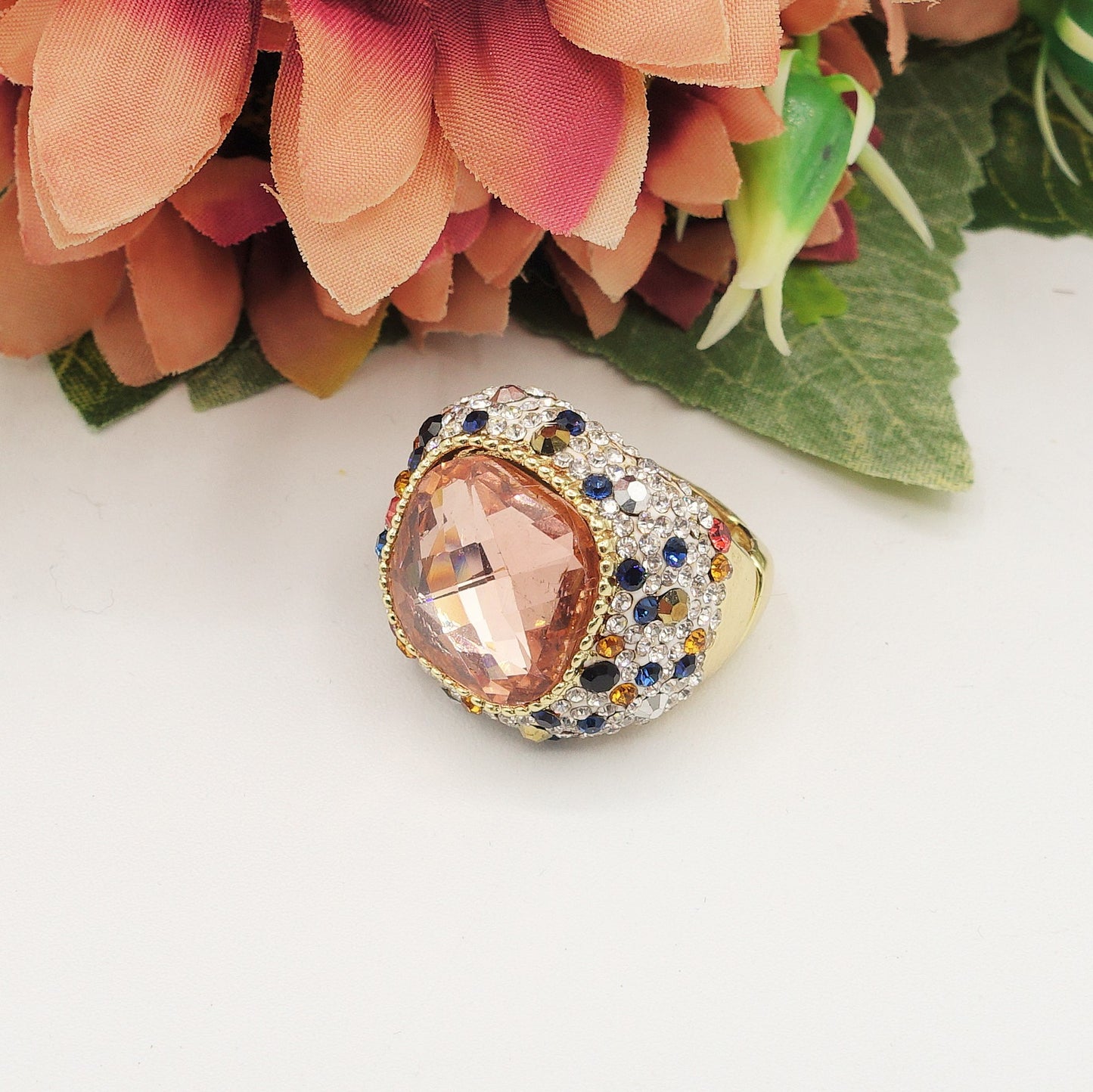 DIVA - Cocktail ring regolabile con cubic zirconia
