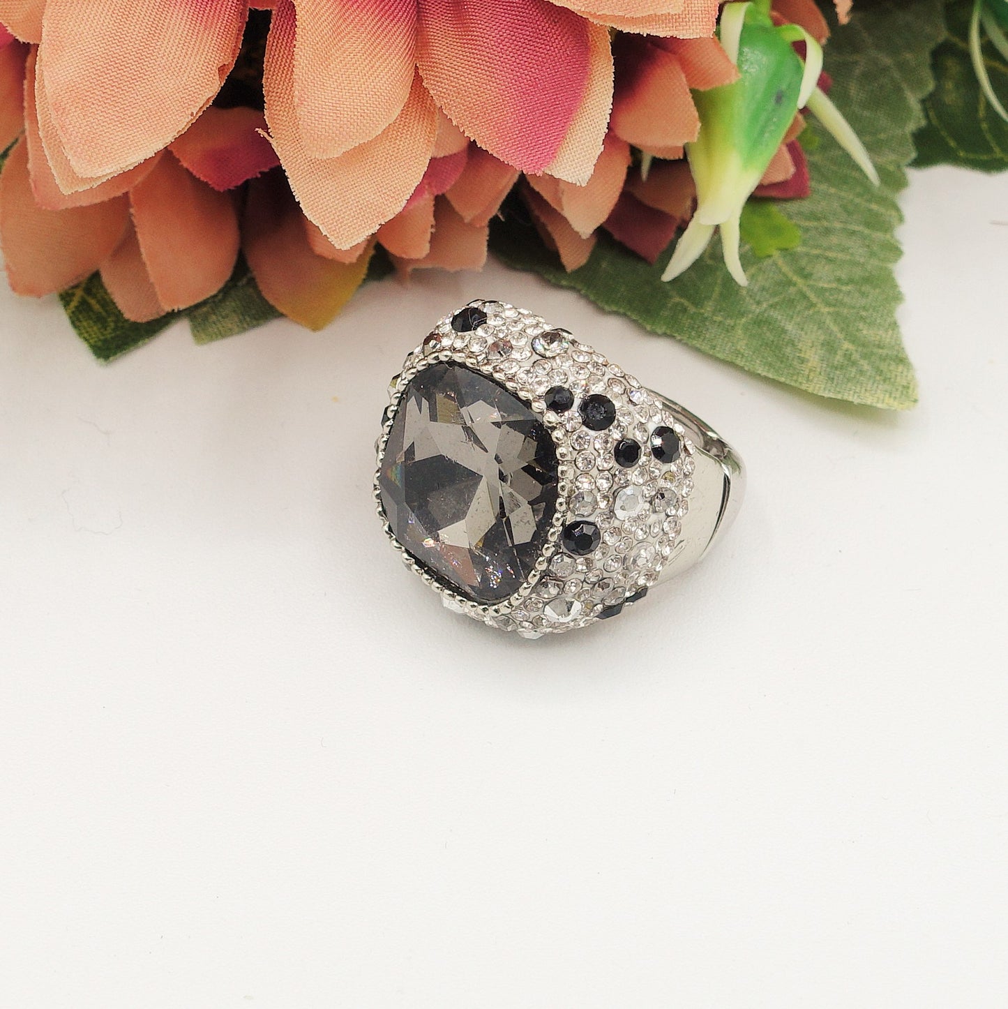 DIVA - Cocktail ring regolabile con cubic zirconia