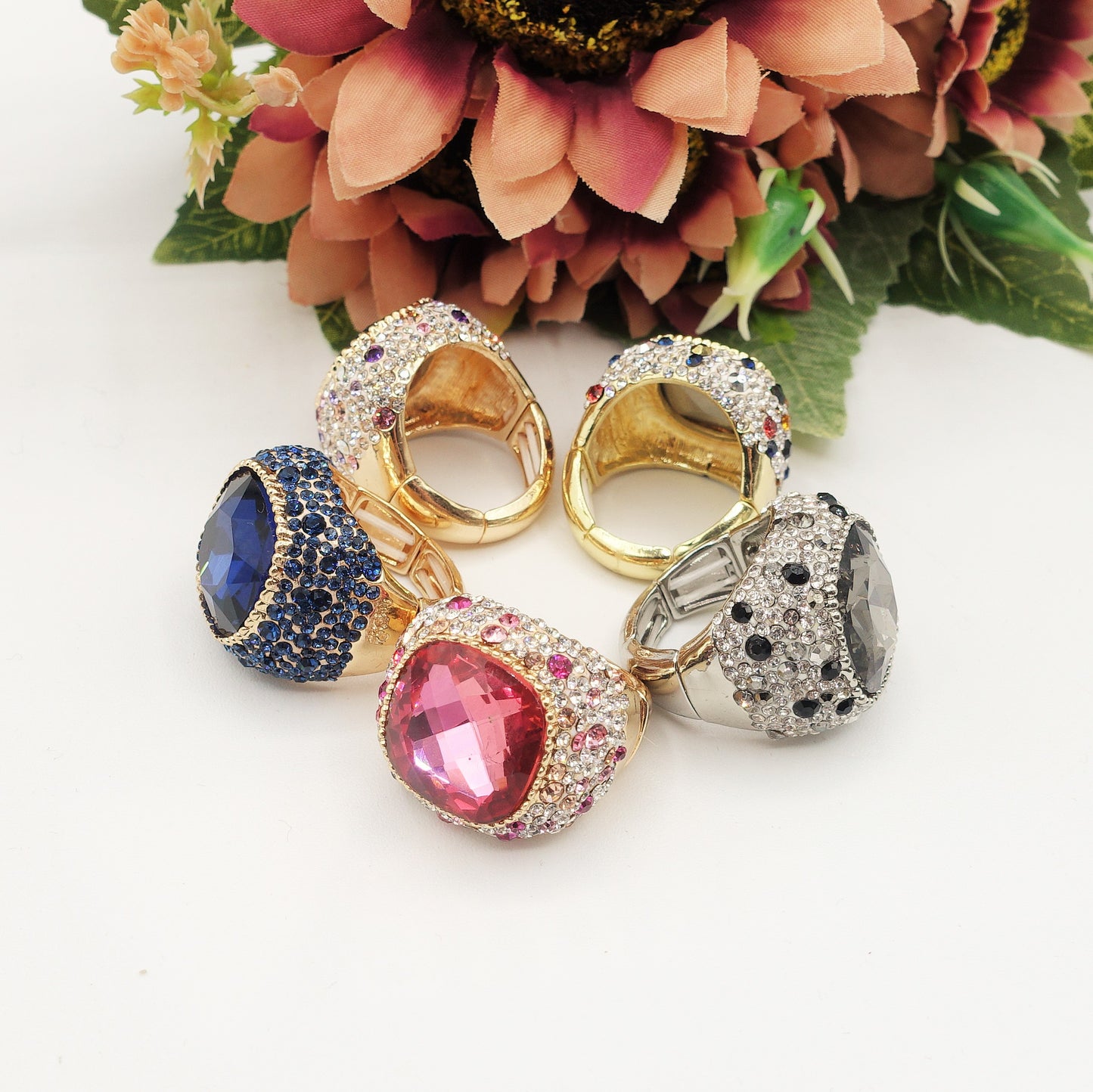DIVA - Cocktail ring regolabile con cubic zirconia