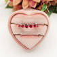 JENNY-Anello regolabile in Cubic Zirconia a forma di Cuore