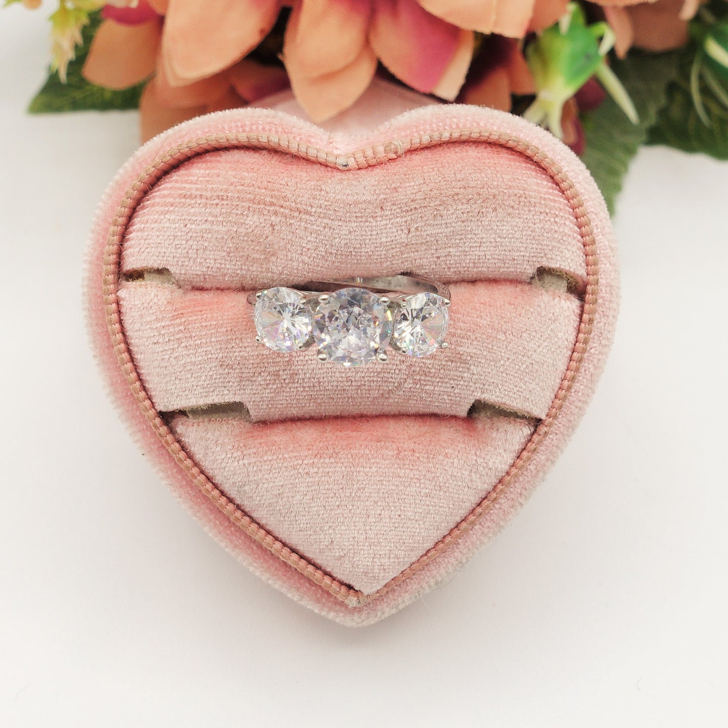 TRILOGY XL - Anello regolabile in ACCIAIO inossidabile con cubic zirconia