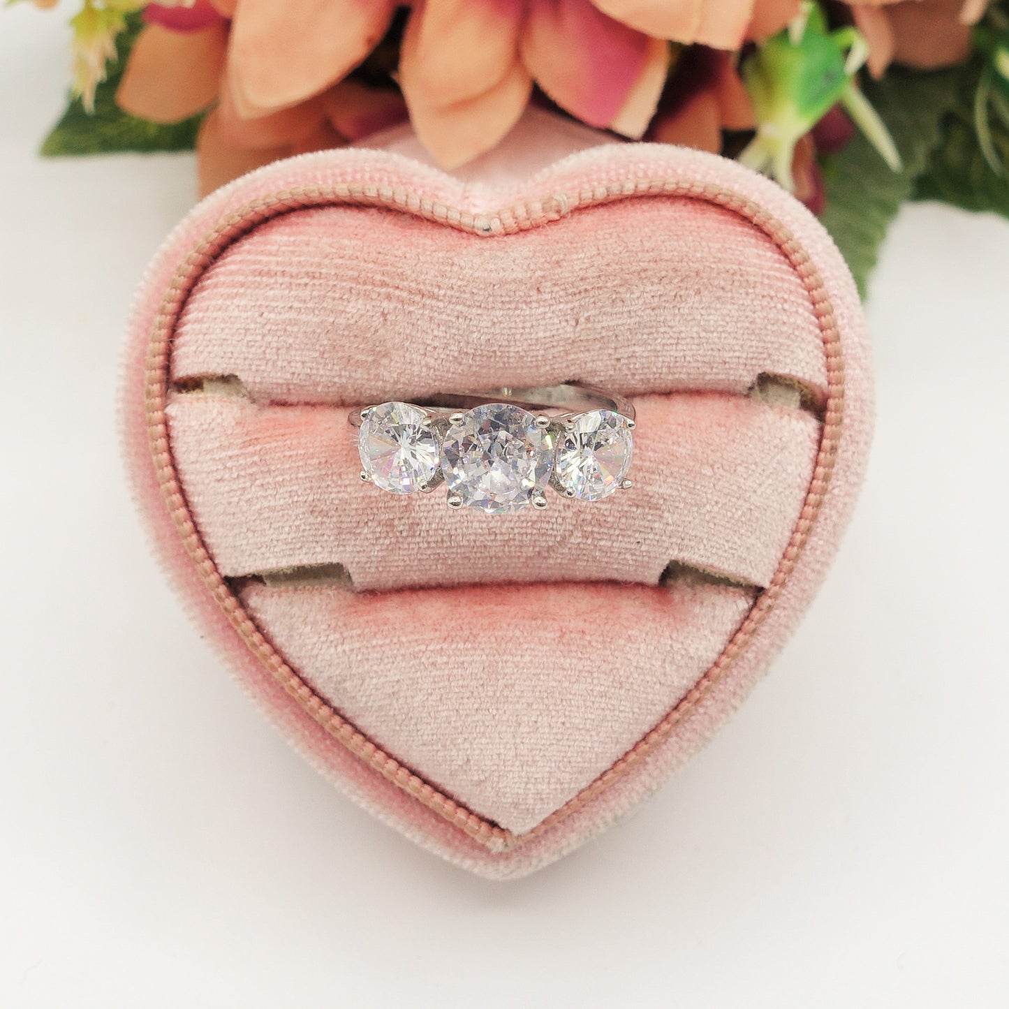 TRILOGY XL - Anello regolabile in ACCIAIO inossidabile con cubic zirconia