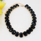 MARGOT BLACK SET - Collier orecchini e bracciale con pietre sfaccettate