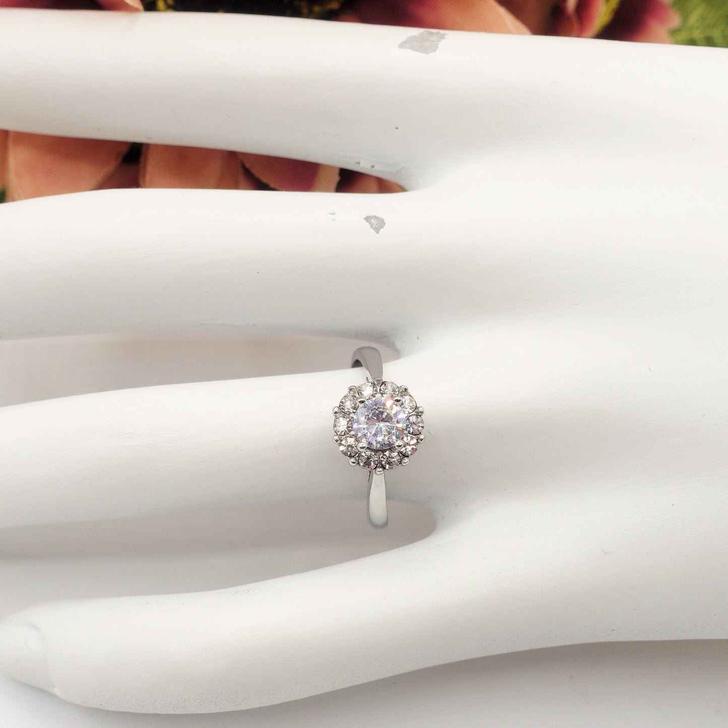 SOLITARIO KATE - Anello regolabile in ACCIAIO inossidabile con cubic zirconia