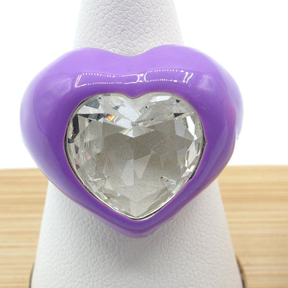 BROOK ~ CHUNKY - Anello smaltato a forma di cuore