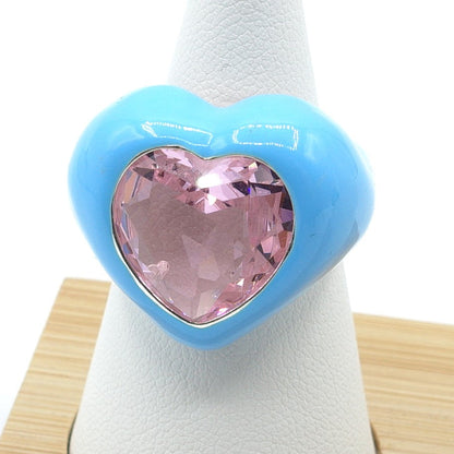 BROOK ~ CHUNKY - Anello smaltato a forma di cuore