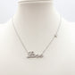 Collana LOVE ~ ACCIAIO INOSSIDABILE - Collana scritta corsiva in cubic zirconia