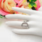 Anello iniziale XL ~ Anello regolabile cuore e cubic zirconia