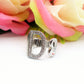 Anello iniziale XL ~ Anello regolabile cuore e cubic zirconia