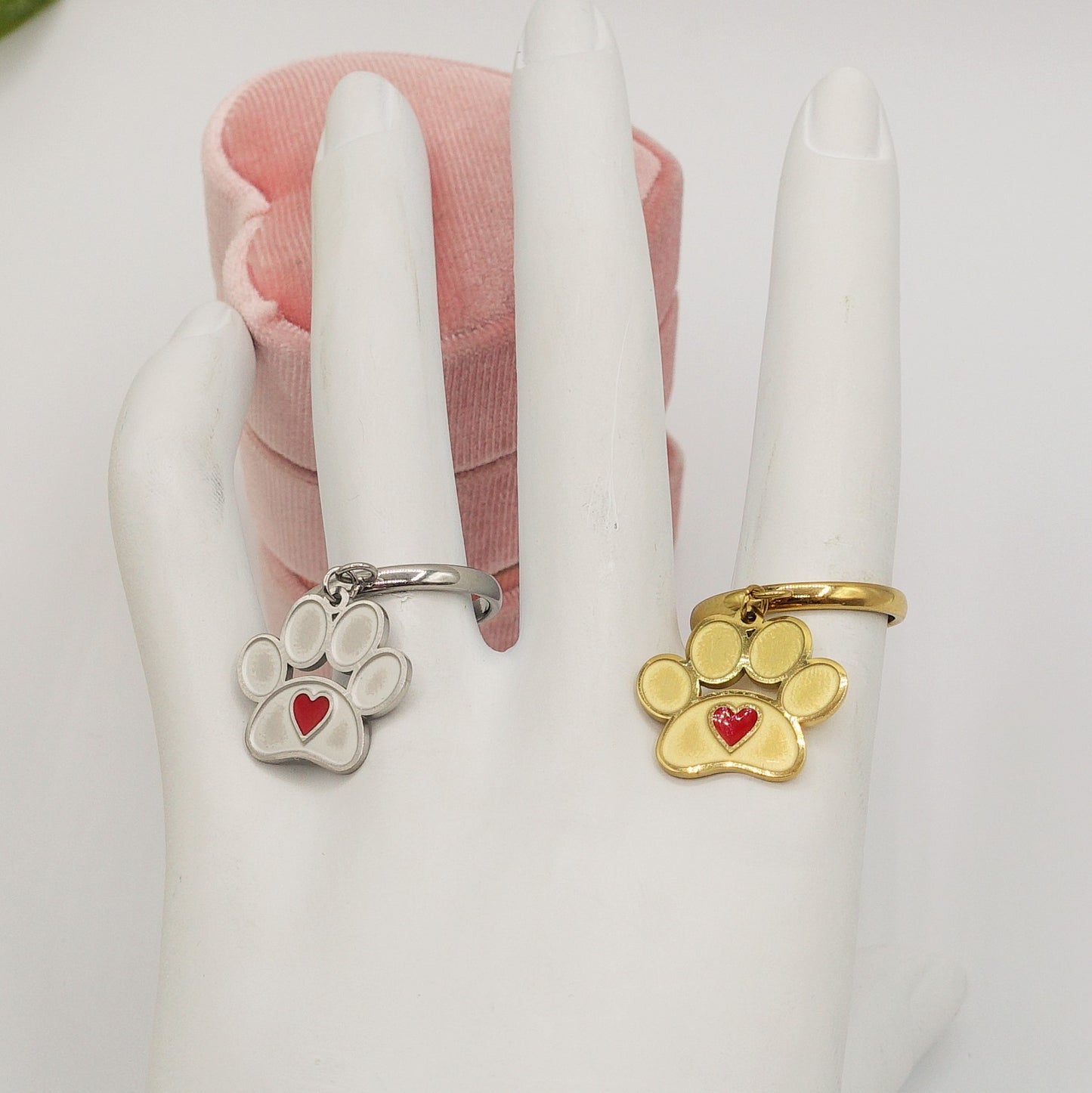 ZAMPA ANELLO CIONDOLO - ACCIAIO INOSSIDABILE - REGOLABILE