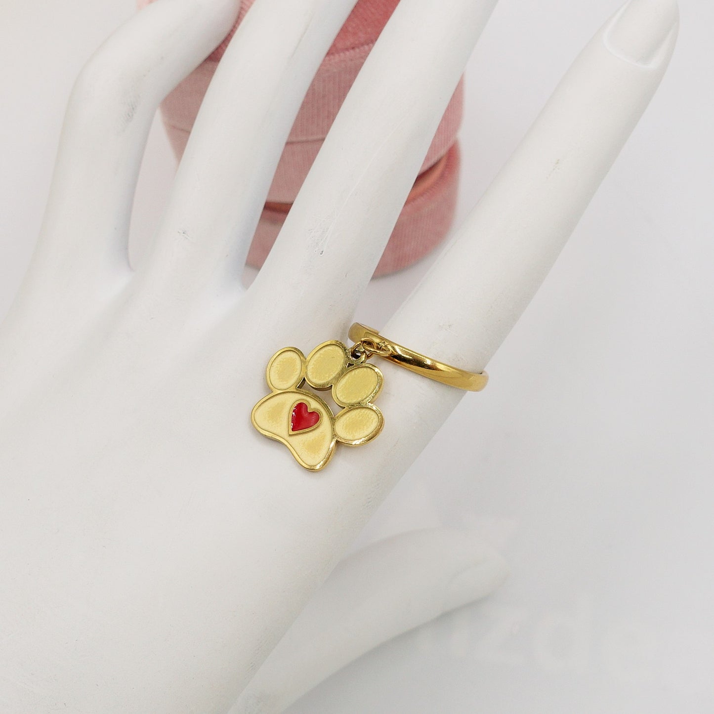 ZAMPA ANELLO CIONDOLO - ACCIAIO INOSSIDABILE - REGOLABILE