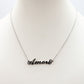 Collana AMORE ~ ACCIAIO INOSSIDABILE - Collana scritta corsiva