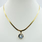 ELEONOR LUCE ~ COLLANA ACCIAIO INOSSIDABILE con pendente in cristallo