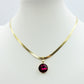 ELEONOR LUCE ~ COLLANA ACCIAIO INOSSIDABILE con pendente in cristallo