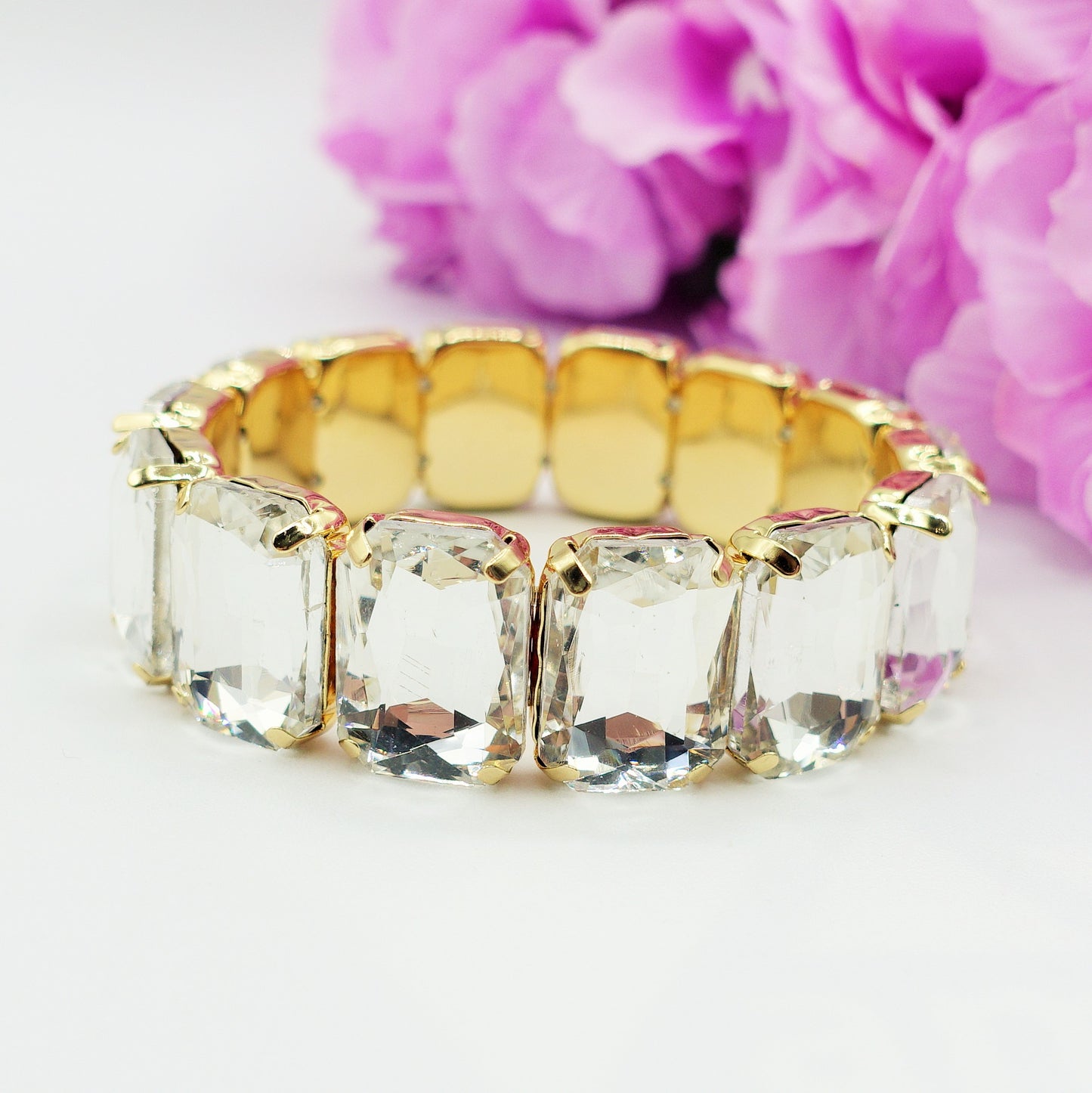 MARGOT new colours - Bracciale Elasticizzato con pietre sfaccettate