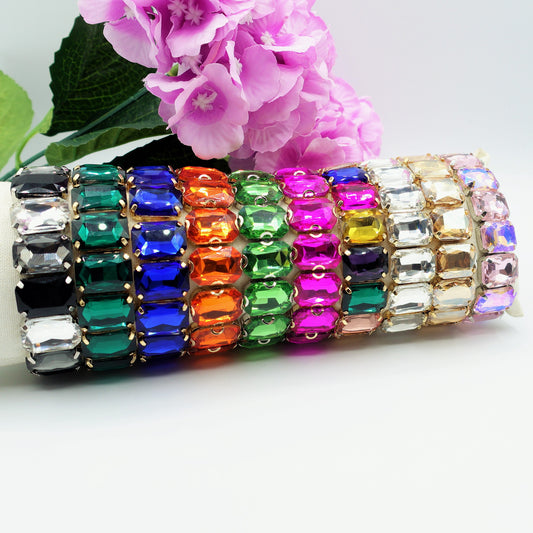MARGOT Silver - Bracciale Elasticizzato con pietre sfaccettate