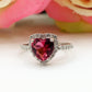 BLAIR ~ Anello a cuore con Cubic Zirconia- Regolabile