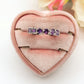 JENNY-Anello regolabile in Cubic Zirconia a forma di Cuore