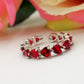 JENNY-Anello regolabile in Cubic Zirconia a forma di Cuore