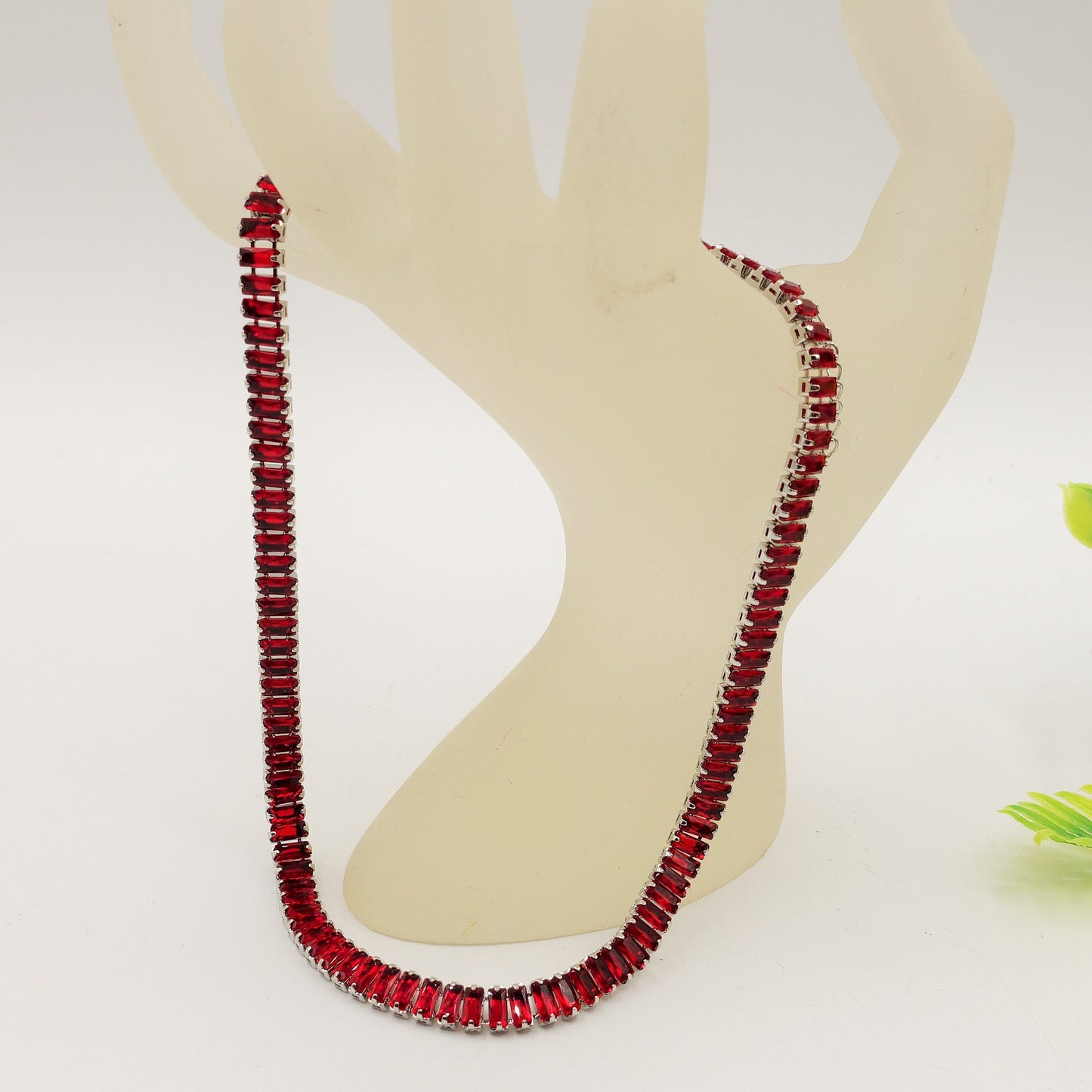 JULIANNE Red set - ACCIAIO INOSSIDABILE- set choker bracciale tennis e anello in cubic zirconia
