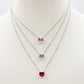CHERIE single heart - ACCIAIO INOSSIDABILE - Collana con cuore in cubic zirconia