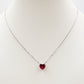 CHERIE single heart - ACCIAIO INOSSIDABILE - Collana con cuore in cubic zirconia