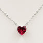 CHERIE single heart - ACCIAIO INOSSIDABILE - Collana con cuore in cubic zirconia